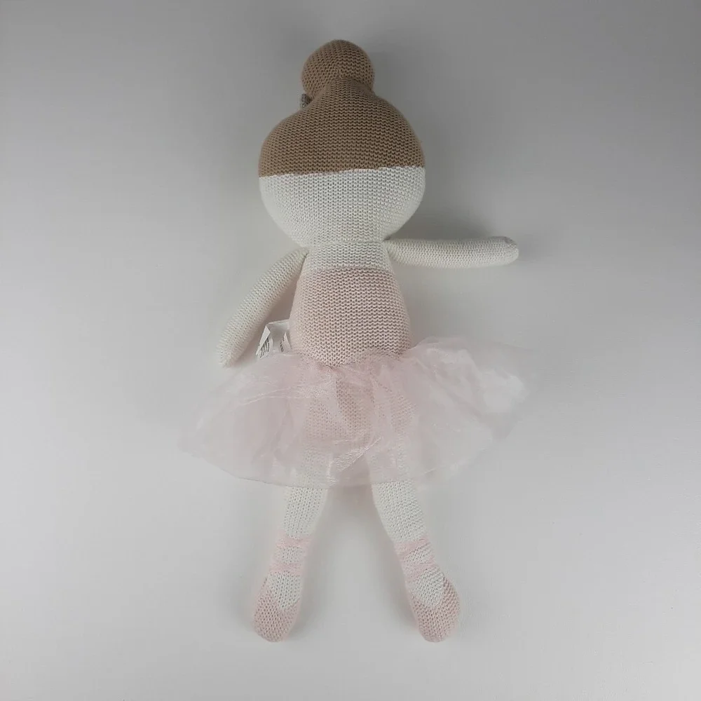 Emma Ballerina Knitted Doll Plush with Rattle inside Living Textiles 17
